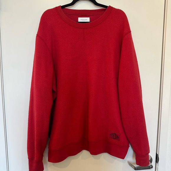 Ovadia & Sons Red Dune Inside Out Sweatshirt Mens Crew Neck Sweatshirt Size XL - Picture 4 of 14